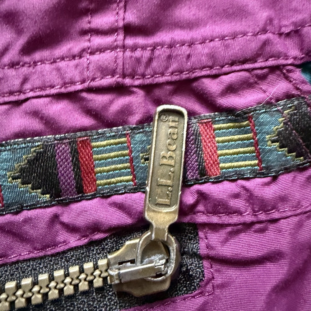 LL Bean Aztec Pullover Anorak Windbreaker Made in USA VTG 90s Ladies M - Picture 2 of 6